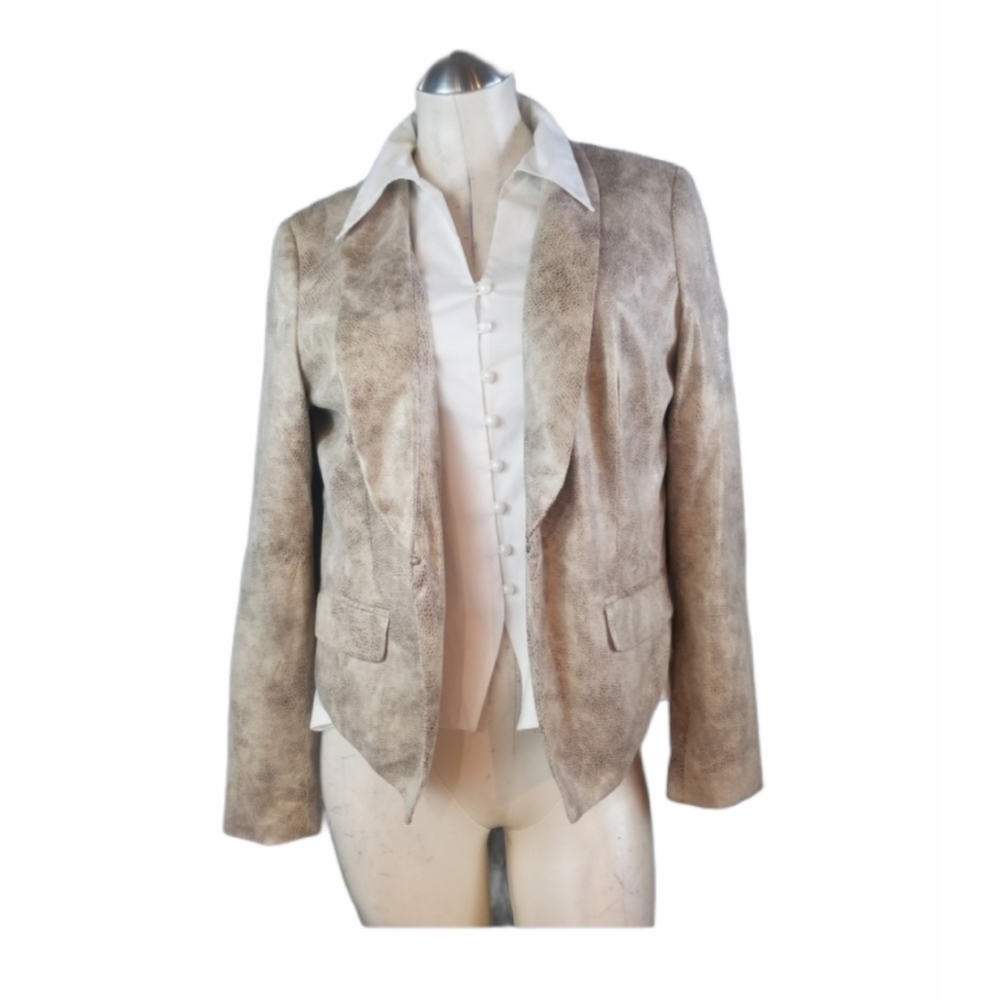 INC Size PM Blazer Reptile Print